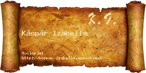 Káspár Izabella névjegykártya